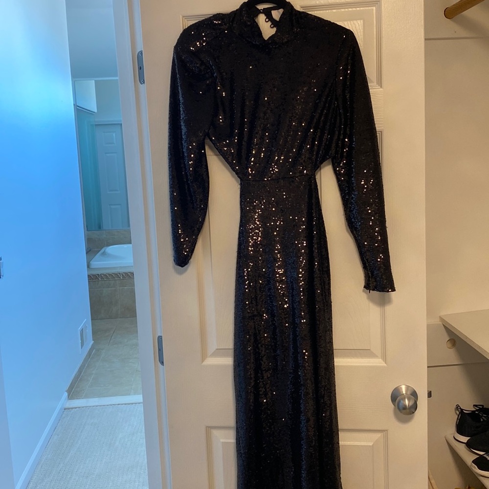 Cinq a Sept midi backless sequin dress